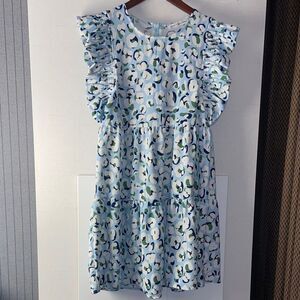 Michelle McDowell Floral Ruffle Sleeve Dress ladies Medium